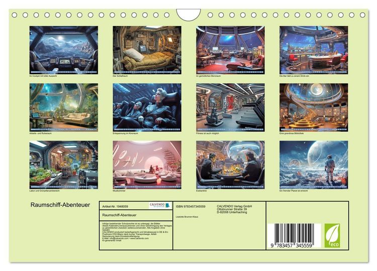 Produktbild: Raumschiff-Abenteuer (Wandkalender 2026 DIN A4 quer), CALVENDO Monatskalender