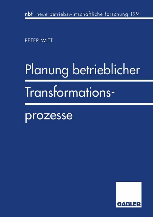 Produktbild: Planung betrieblicher Transformationsprozesse