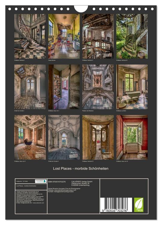 Produktbild: Lost Places - morbide Sch&ouml;nheiten (Wandkalender 2026 DIN A4 hoch), CALVENDO Monatskalender