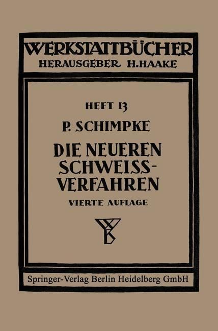 Produktbild: Die neueren Schwei&szlig;verfahren