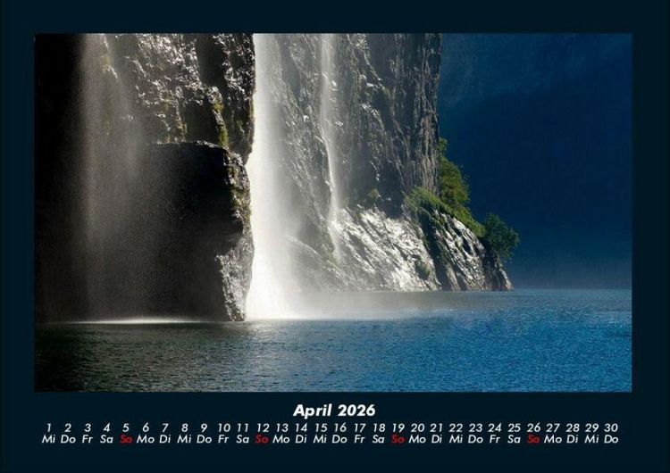 Produktbild: Wasserf&auml;lle 2026 Fotokalender DIN A4