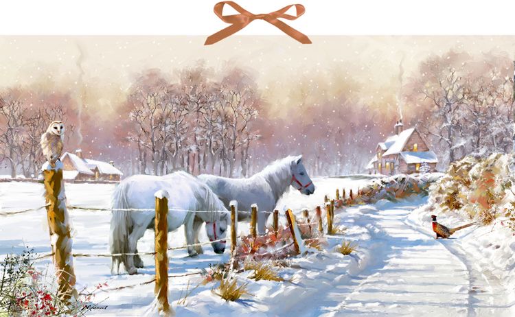 Produktbild: Winterponys, Wand-Adventskalender