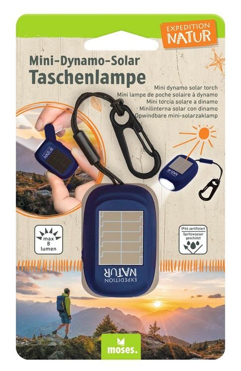 Produktbild: Expedition Natur Mini-Dynamo-Solar Taschenlampe VE 8
