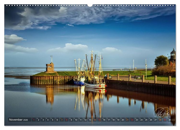 Produktbild: Friesland - Watt und Nordsee / CH-Version (Wandkalender 2026 DIN A2 quer), CALVENDO Monatskalender