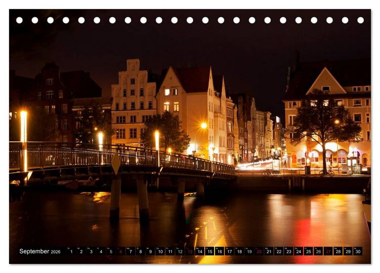 Produktbild: Deutsche Hansest&auml;dte - L&uuml;beck Wismar Rostock Stralsund (Tischkalender 2026 DIN A5 quer), CALVENDO Monatskalender