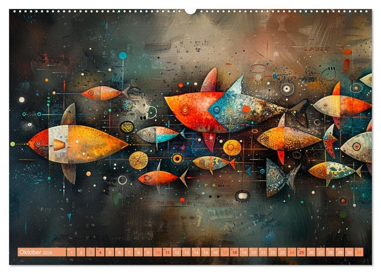 Produktbild: Nu abba Budder bei die Fische! (Wandkalender 2026 DIN A2 quer), CALVENDO Monatskalender
