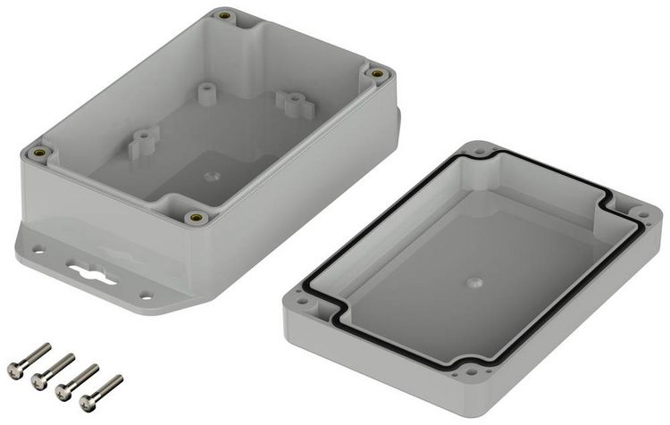 Produktbild: Bopla Euromas X, XT 120805 WL 7035 07812085 Flansch-Geh&auml;use 120 x 80 x 45.20 ABS Lichtgrau (RAL 7035) 1 St.