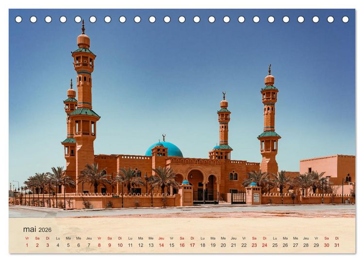 Produktbild: Arabie Saoudite - Royaume des fascinations (Calendrier de bureau 2026 DIN A5 vertical), CALVENDO calendrier mensuel