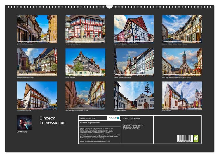 Produktbild: Einbeck Impressionen (Wandkalender 2026 DIN A2 quer), CALVENDO Monatskalender