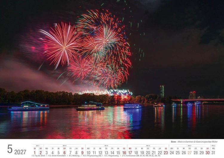 Produktbild: Bonn 2027 Bildkalender A3 quer, spiralgebunden