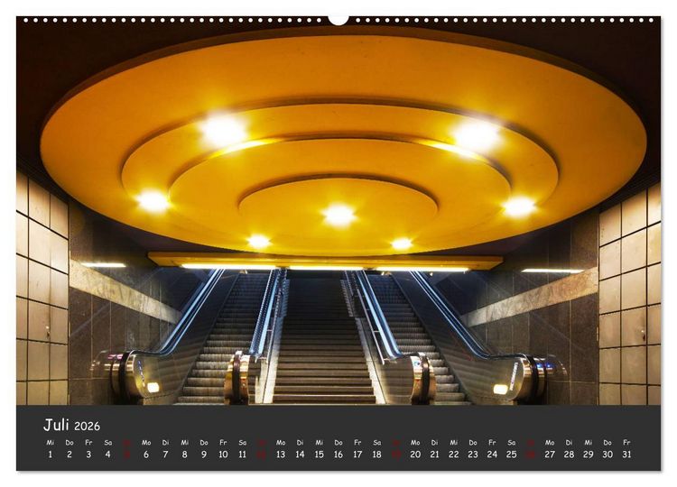 Produktbild: U-Bahn-Stationen des Westens (hochwertiger Premium Wandkalender 2026 DIN A2 quer), Kunstdruck in Hochglanz