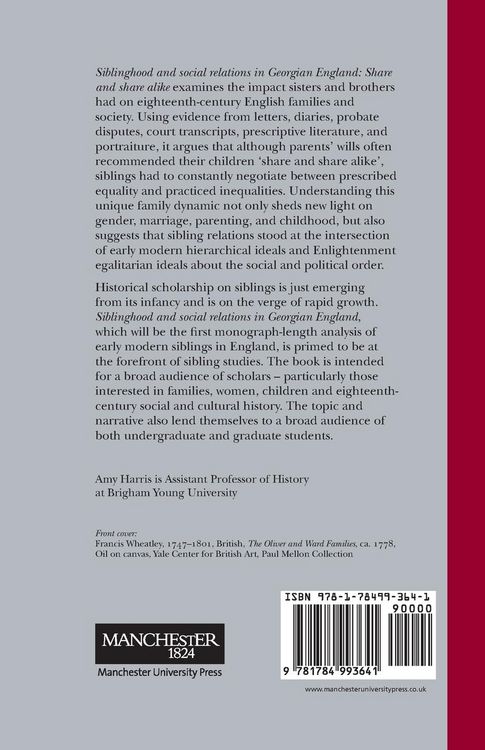 Produktbild: Siblinghood and social relations in Georgian England