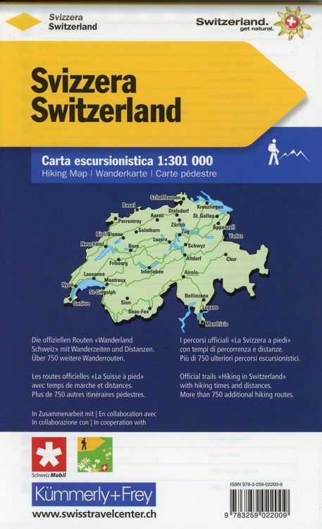 Produktbild: KuF Schweiz Wanderkarte