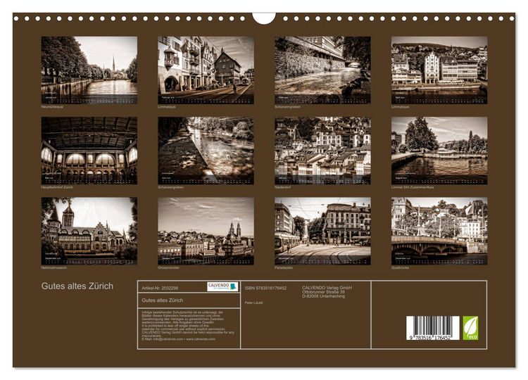 Produktbild: Gutes altes Z&uuml;rich (Wandkalender 2026 DIN A3 quer), CALVENDO Monatskalender