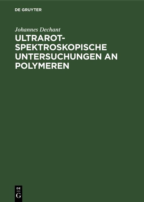 Produktbild: Ultrarotspektroskopische Untersuchungen an Polymeren