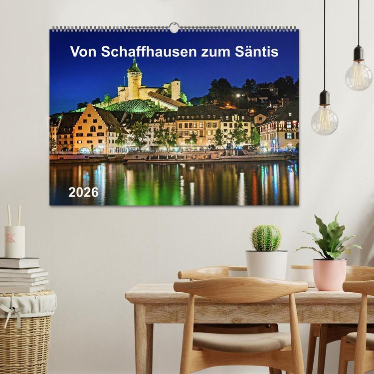 Produktbild: Von Schaffhausen zum S&auml;ntis (Wandkalender 2026 DIN A2 quer), CALVENDO Monatskalender