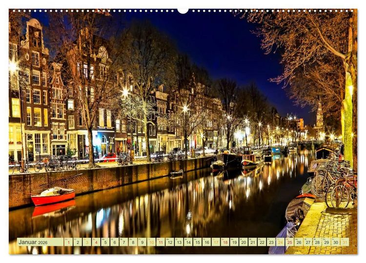 Produktbild: St&auml;dte der Welt - Skylines in der Nacht (Wandkalender 2026 DIN A2 quer), CALVENDO Monatskalender