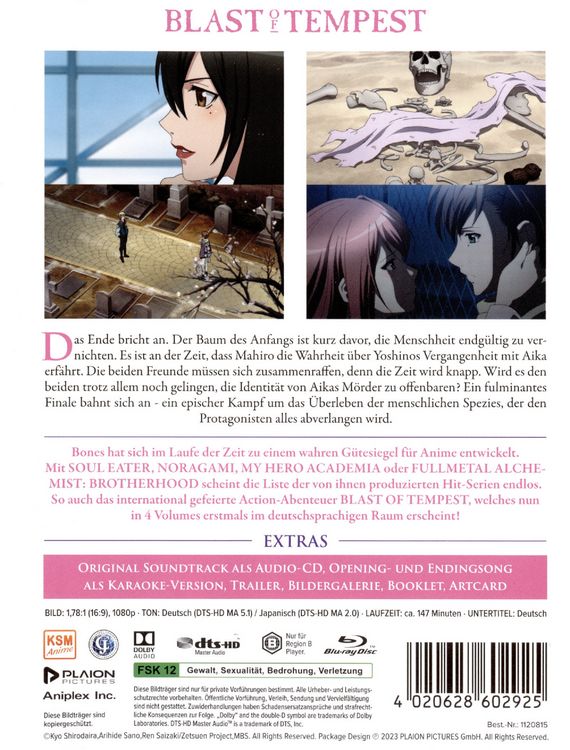 Produktbild: Blast of Tempest: Vol. 4 (Ep. 19-24)