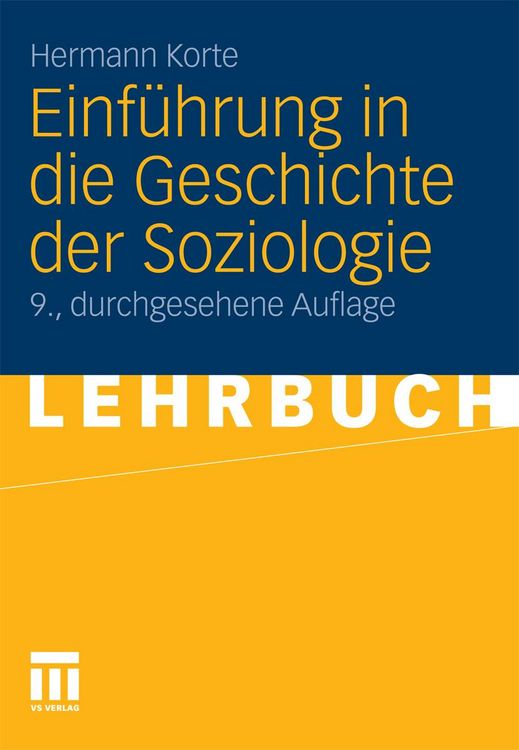 Produktbild: Einf&uuml;hrung in die Geschichte der Soziologie