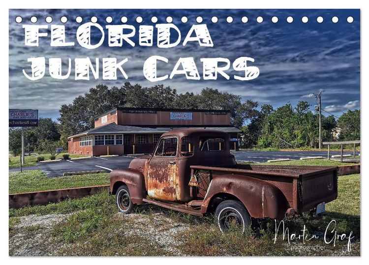 Produktbild: Florida Junk Cars (Tischkalender 2026 DIN A5 quer), CALVENDO Monatskalender