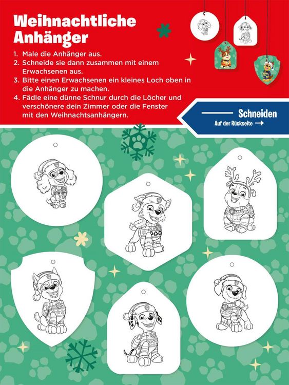 Produktbild: PAW Patrol Mitmachbuch: Mein weihnachtlicher Mitmachblock