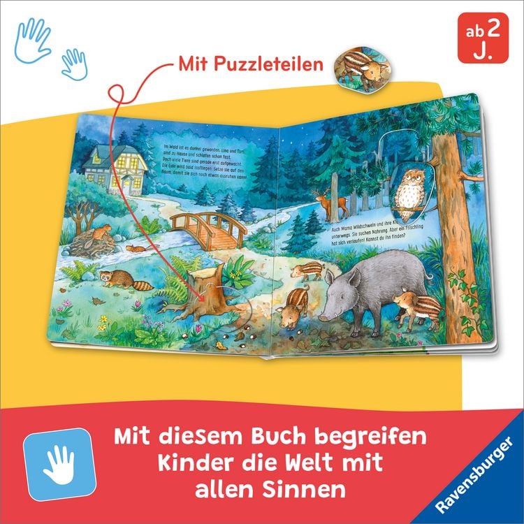 Produktbild: Mein gro&szlig;es Puzzle-Spielbuch - Wald
