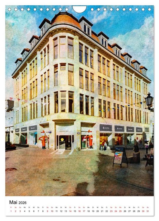Produktbild: Hansestadt Wismar - Aquarellansichten der Perle des Nordens (Wandkalender 2026 DIN A4 hoch), CALVENDO Monatskalender