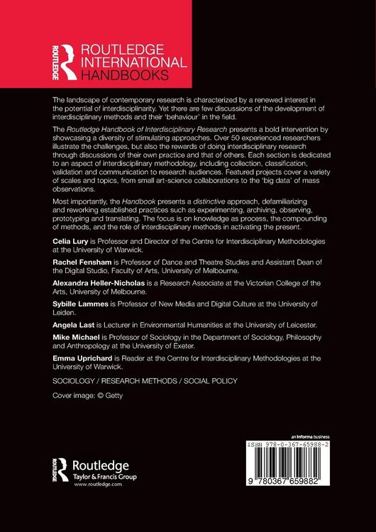 Produktbild: Routledge Handbook of Interdisciplinary Research Methods