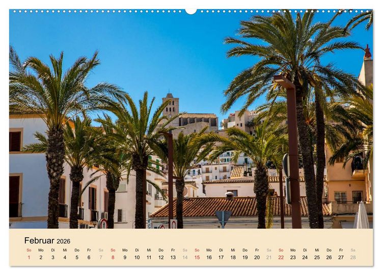Produktbild: Ibiza Dalt Vila, Sa Penya und La Marina (hochwertiger Premium Wandkalender 2026 DIN A2 quer), Kunstdruck in Hochglanz