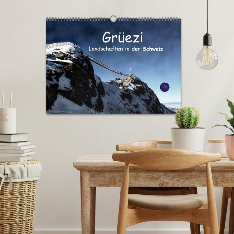 Produktbild: Gr&uuml;ezi . Landschaften in der Schweiz Planer (Wandkalender 2026 DIN A3 quer), CALVENDO Monatskalender