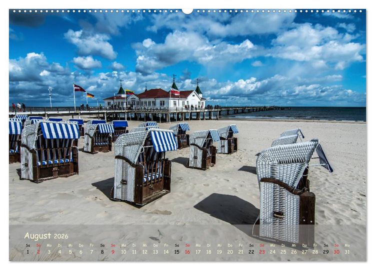 Produktbild: K&uuml;stenimpressionen von den Ostseeinseln R&uuml;gen und Usedom (hochwertiger Premium Wandkalender 2026 DIN A2 quer), Kunstdruck in Hochglanz