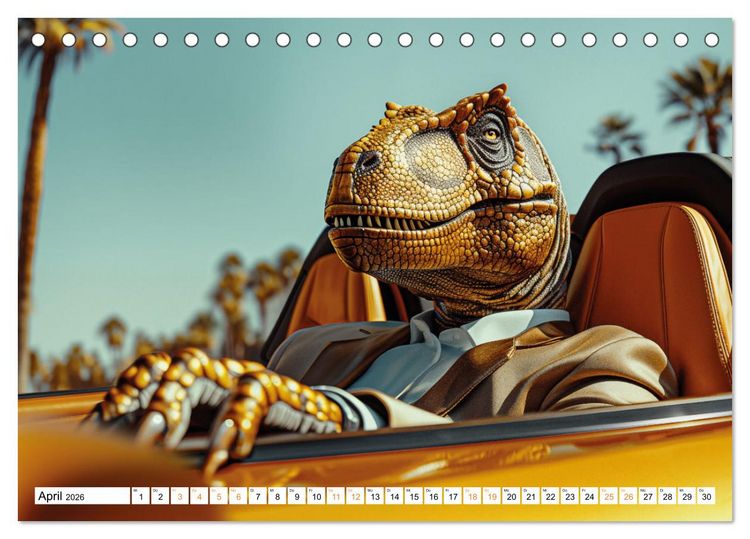 Produktbild: Reiche Dinos. Sie leben &ndash; im Luxus. (Tischkalender 2026 DIN A5 quer), CALVENDO Monatskalender