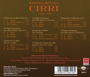 Produktbild: Cirri:Sonatas And Duos For Cello