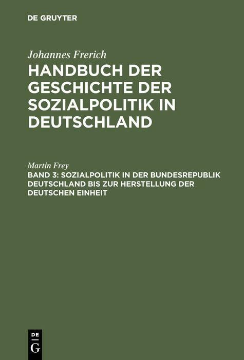 Produktbild: Sozialpolitik in der Bundesrepublik Deutschland bis zur Herstellung der Deutschen Einheit