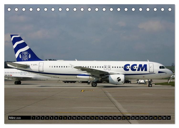 Produktbild: Airbus Airliners (Tischkalender 2026 DIN A5 quer), CALVENDO Monatskalender