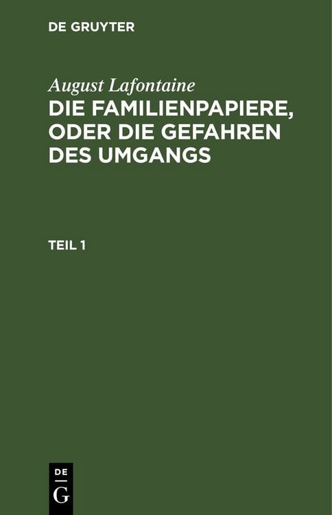 Produktbild: Die Familienpapiere, oder die Gefahren des Umgangs. Teil 1