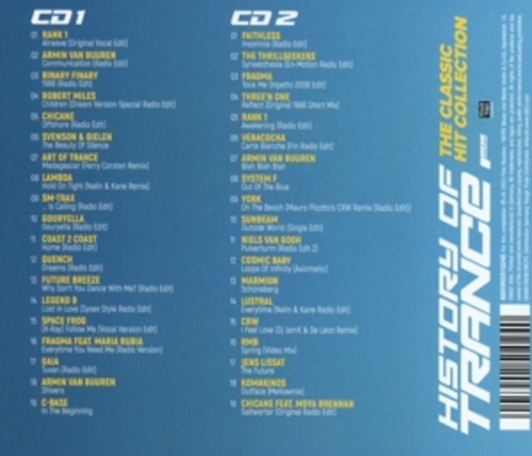Produktbild: History Of Trance - The Classic Hit Collection