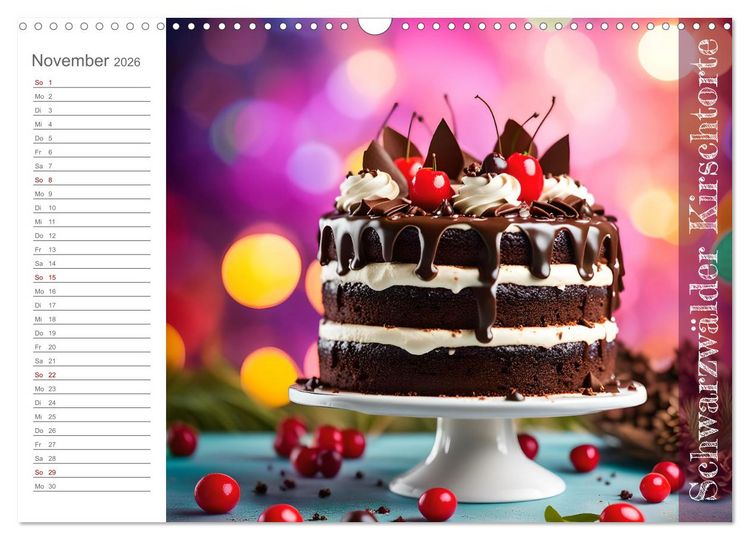 Produktbild: Kirschlust - K&ouml;stlichkeiten aus und mit Kirschen (Wandkalender 2026 DIN A3 quer), CALVENDO Monatskalender