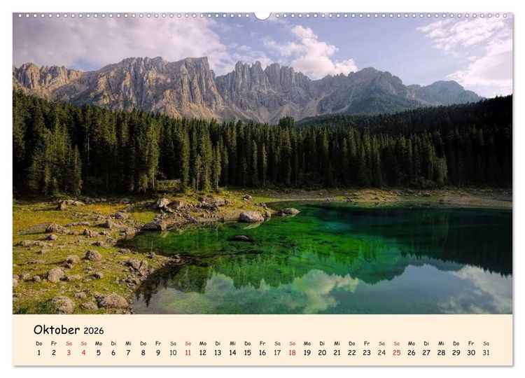 Produktbild: S&uuml;dtirol - Zwischen Ortler und Dolomiten (hochwertiger Premium Wandkalender 2026 DIN A2 quer), Kunstdruck in Hochglanz