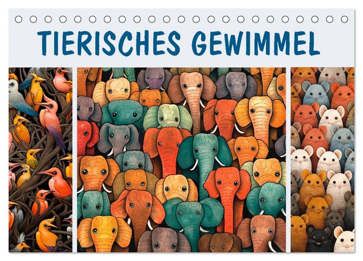 Produktbild: Tierisches Gewimmel (Tischkalender 2026 DIN A5 quer), CALVENDO Monatskalender