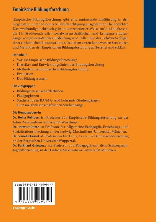 Produktbild: Empirische Bildungsforschung