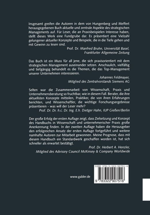 Produktbild: Handbuch Strategisches Management