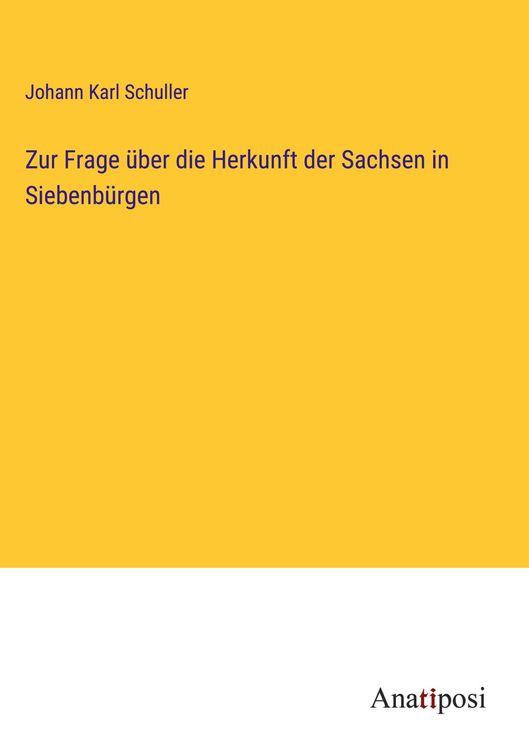 Produktbild: Zur Frage &uuml;ber die Herkunft der Sachsen in Siebenb&uuml;rgen