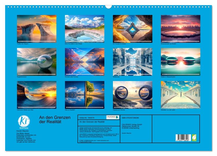 Produktbild: An den Grenzen der Realit&auml;t (Wandkalender 2026 DIN A2 quer), CALVENDO Monatskalender