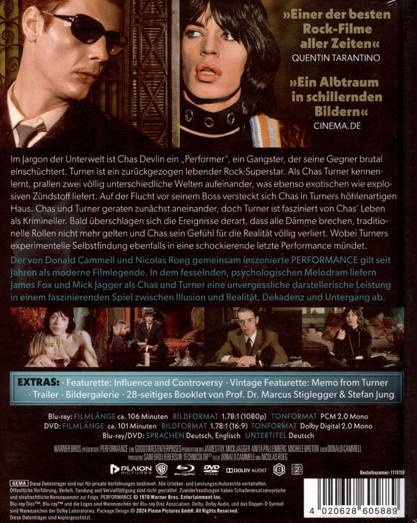 Produktbild: Performance (Mediabook) (Blu-ray+DVD)