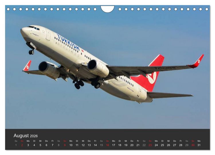 Produktbild: Verkehrsflugzeuge (Wandkalender 2026 DIN A4 quer), CALVENDO Monatskalender