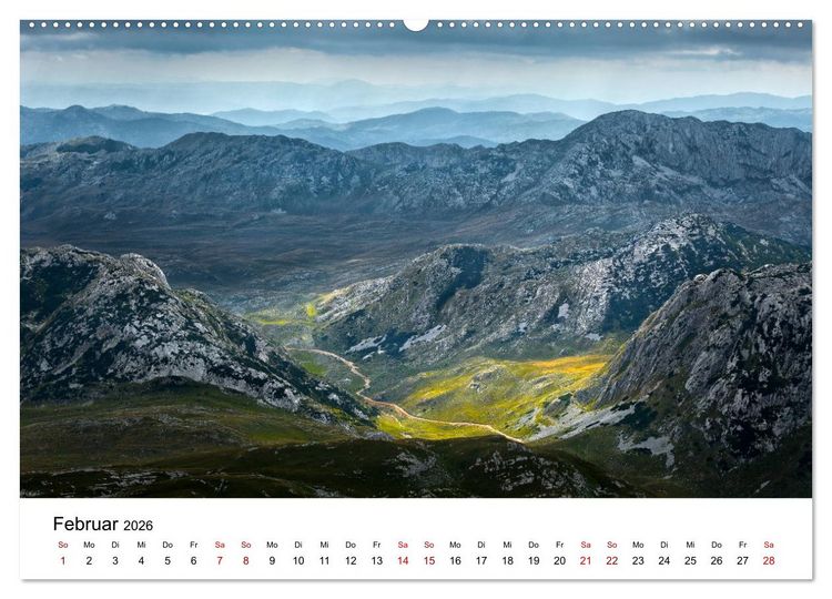 Produktbild: Montenegro - Land der schwarzen Berge (Wandkalender 2026 DIN A2 quer), CALVENDO Monatskalender