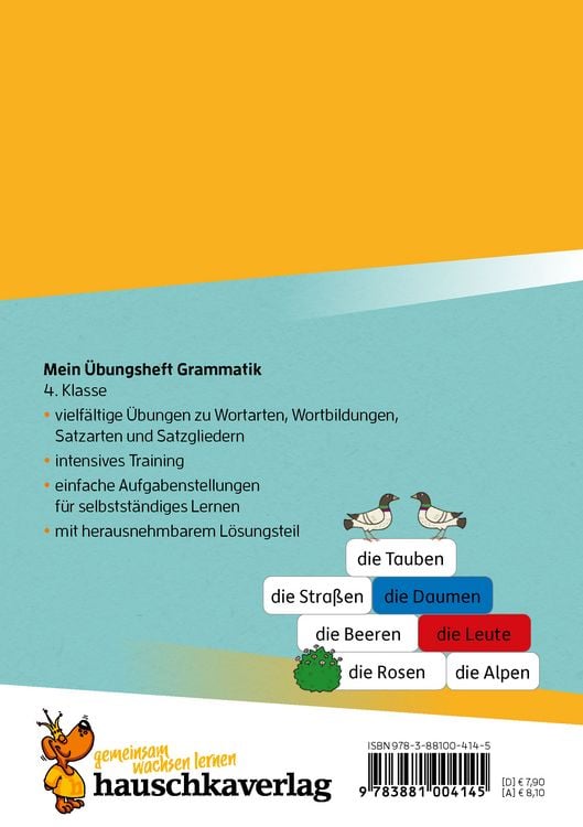 Produktbild: Mein &Uuml;bungsheft Grammatik 4. Klasse