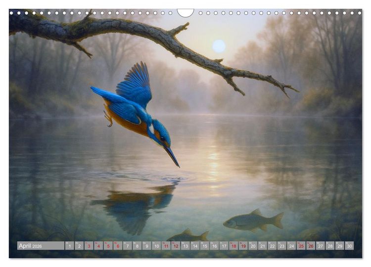 Produktbild: Eisvogeltr&auml;ume am Wasser (Wandkalender 2026 DIN A3 quer), CALVENDO Monatskalender
