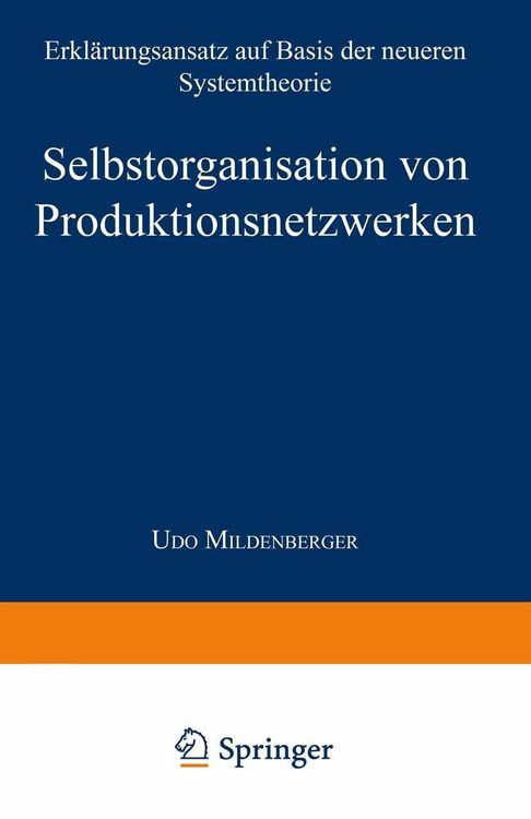 Produktbild: Selbstorganisation von Produktionsnetzwerken
